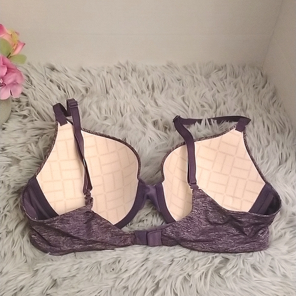 EUC Victoria's Secret Purple Marl Padded Perfect Coverage Bra - Picture 2 of 13